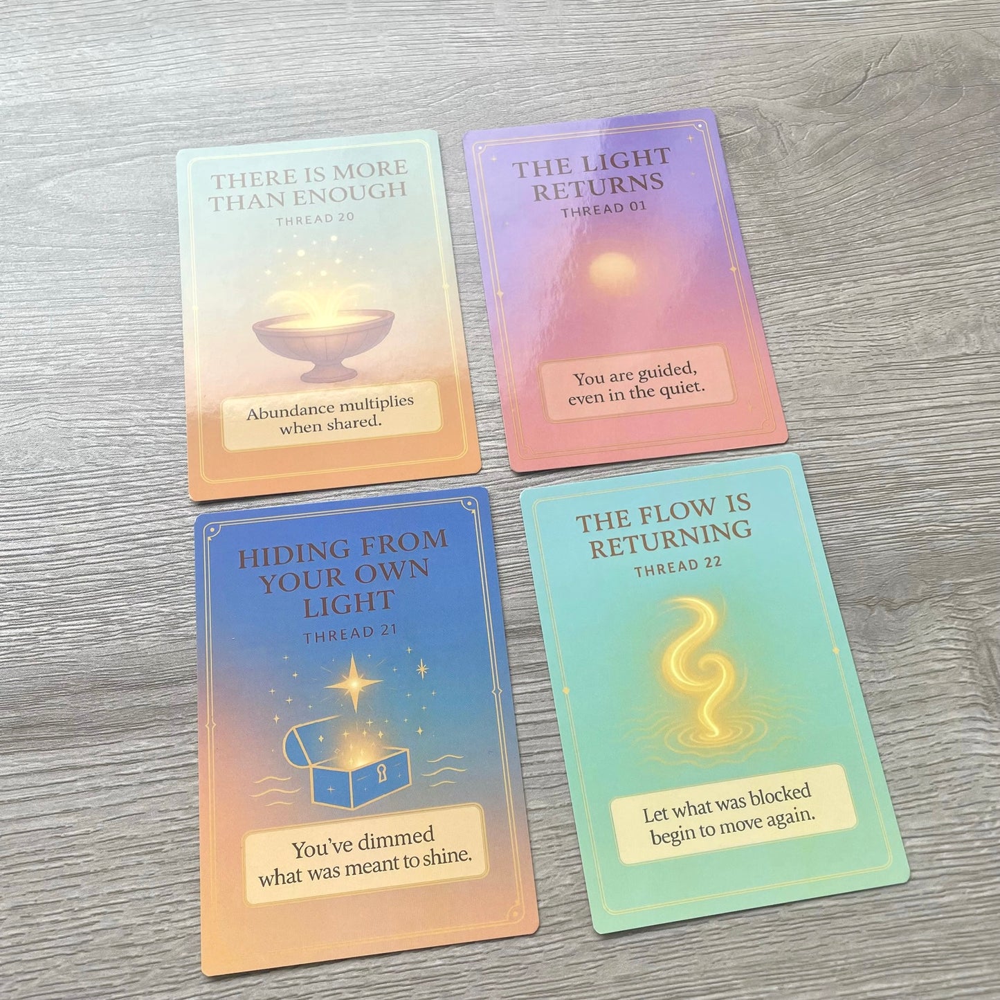 Whispers from the Lightweaver, An Oracle Card Deck by Audrey Aelthira (Pre-Order) with FREE Crystal Wish Tree Bottle