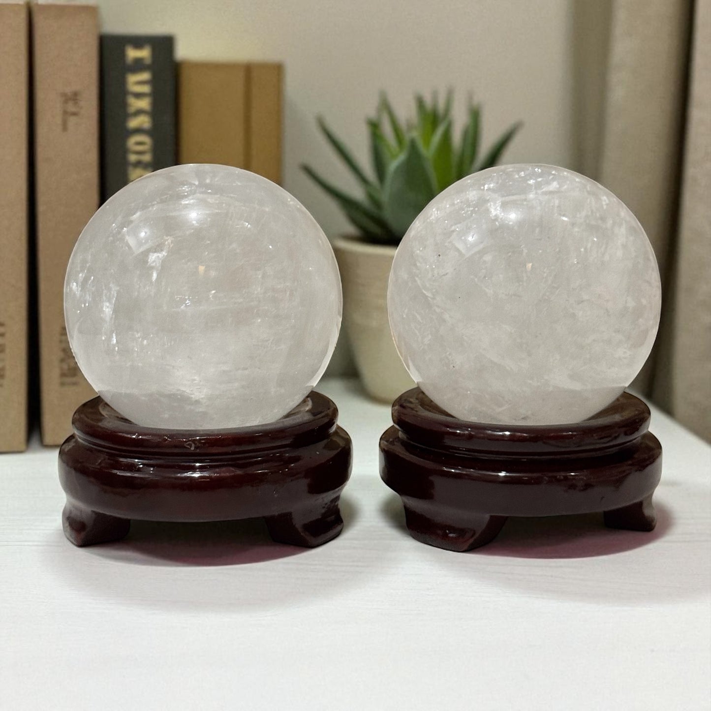 White Calcite Large Sphere (Pre-encoded and Activated)