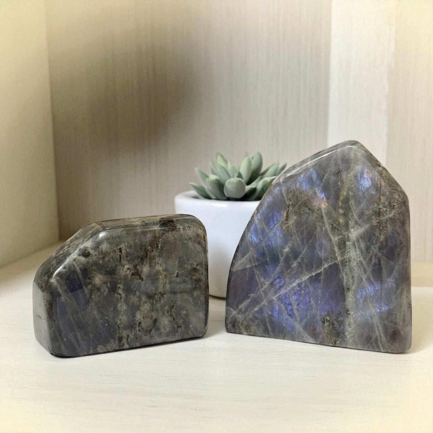 Labradorite Slab (Aura Renewal) with Blue Flashes Pre-Coded & Activated