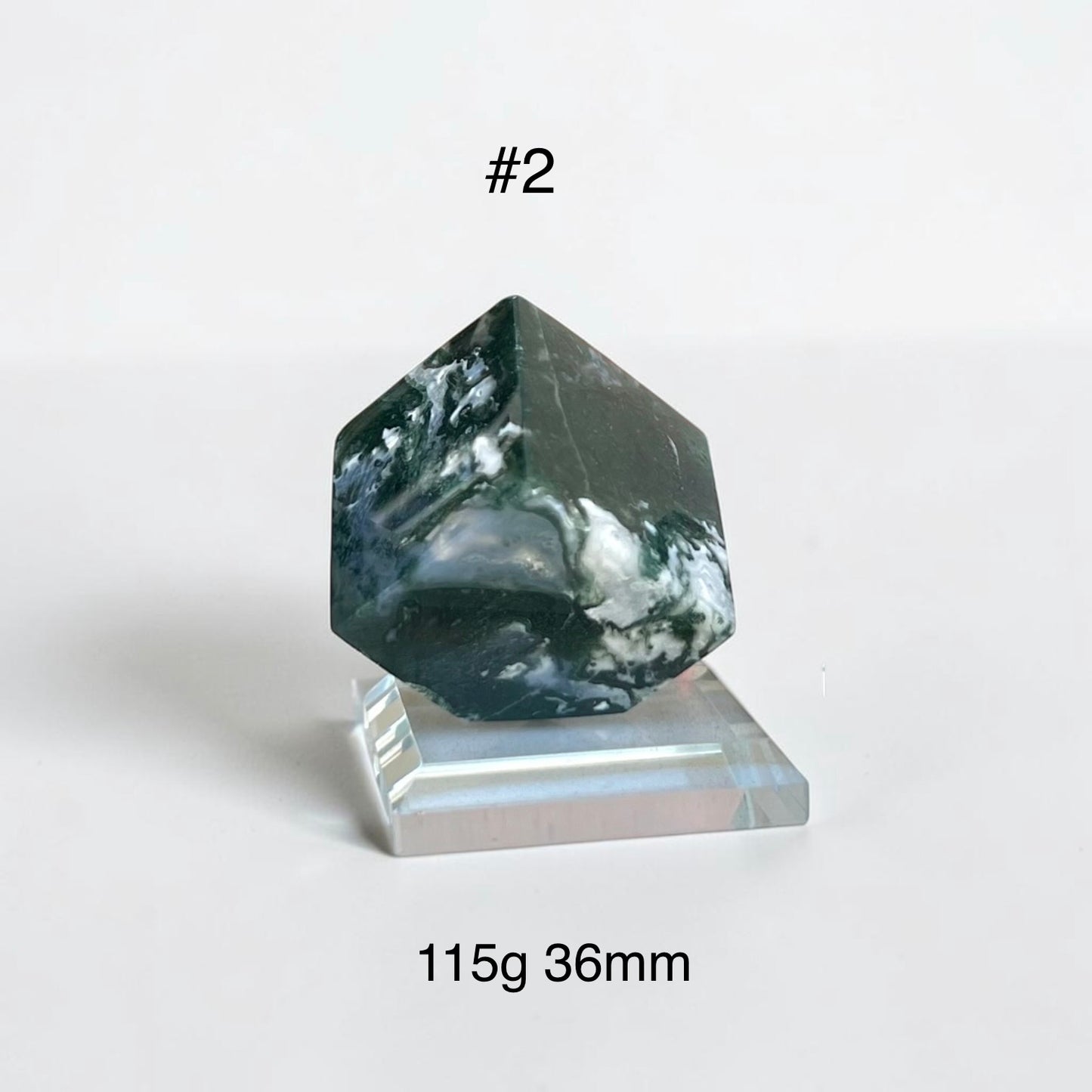 Moss Agate Cube