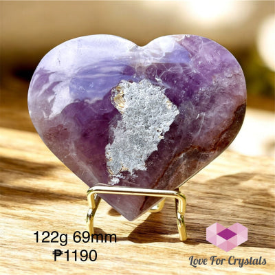 Amethyst Agate Handcarved Hearts (Brazil) Carved crystal