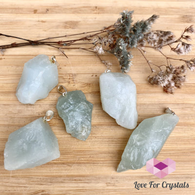 Aquamarine Raw Crystal Pendant (Brazil) 20-35Mm