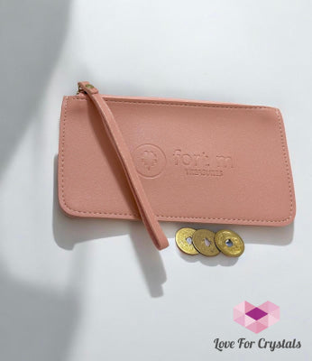 Attract Money Wallet (Shirts of Fortune) by Fort M Treasures - Limited Edition Peach