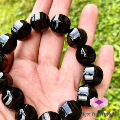 Black Onyx 10Mm Faceted Bracelet