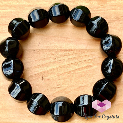 Black Onyx 10Mm Faceted Bracelet