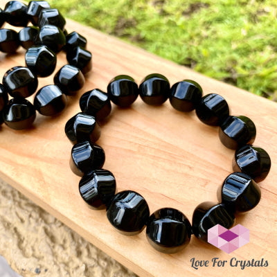 Black Onyx 10Mm Faceted Bracelet