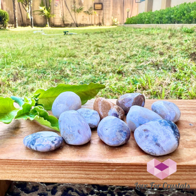 Blue Flower Agate 25Mm Tumbled