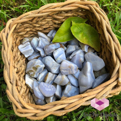 Blue Lace Agate Tumbed (South Africa) Tumbled