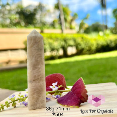 Blue Moonstone Obelisk Tower 36G 71Mm Crystal Points