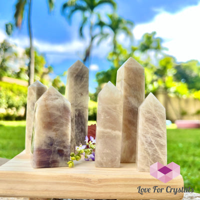 Blue Moonstone Obelisk Tower Crystal Points