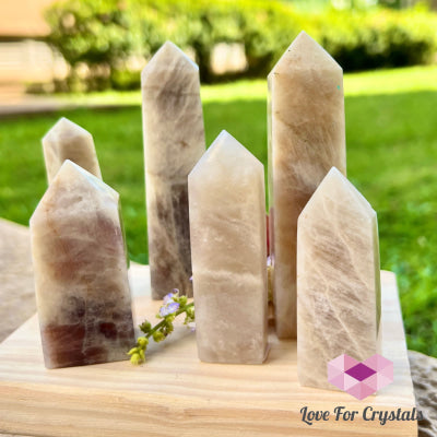 Blue Moonstone Obelisk Tower Crystal Points