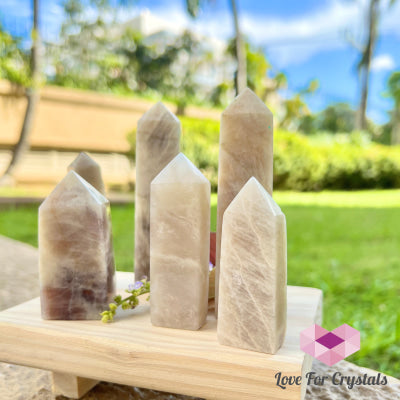 Blue Moonstone Obelisk Tower Crystal Points