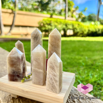Blue Moonstone Obelisk Tower Crystal Points