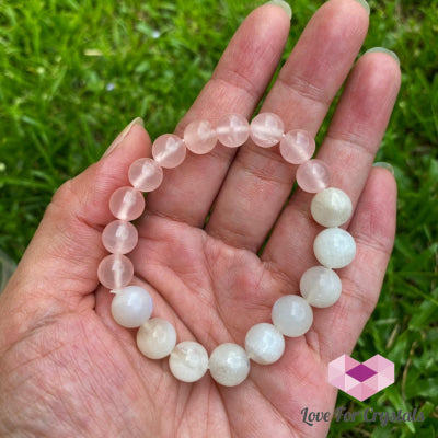 Cancer Zodiac Remedy Bracelet (Moonstone & Rose Quartz)