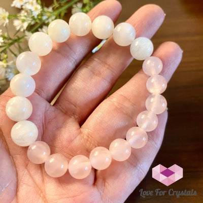 Cancer Zodiac Remedy Bracelet (Moonstone & Rose Quartz) Enhancement Series 6.5 (Large)