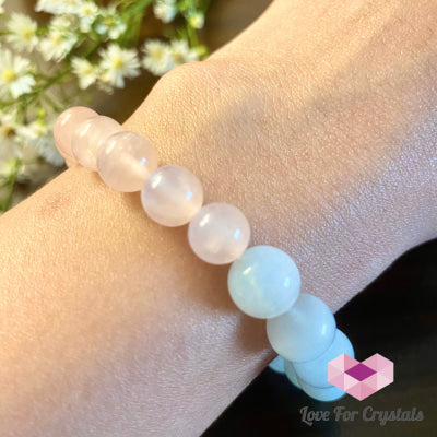 Cancer Zodiac Remedy Bracelet (Moonstone & Rose Quartz) Enhancement Series 6 (Medium)