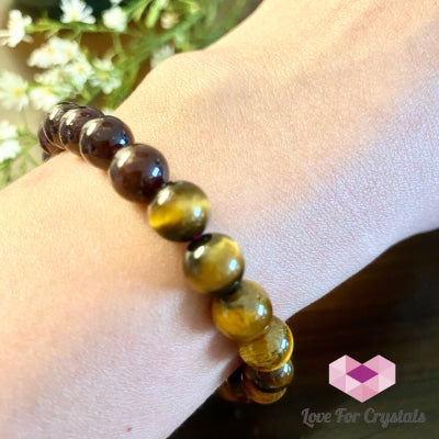 Capricorn Zodiac Remedy Bracelet (Tigers Eye & Garnet) 6 (Medium)