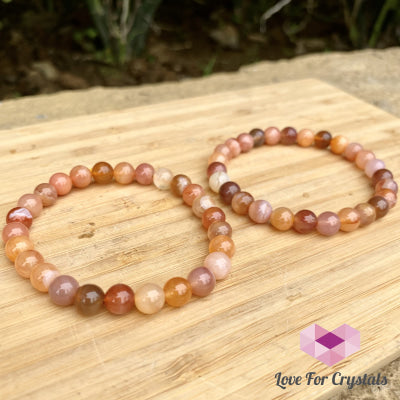Carnelian Flower Agate 8Mm Bracelet (Brazil)
