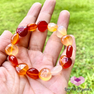 Carnelian Hearts Gemstone Energy Bracelet (10Mm)
