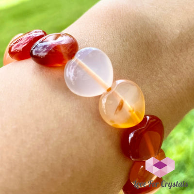 Carnelian Hearts Gemstone Energy Bracelet (10Mm)