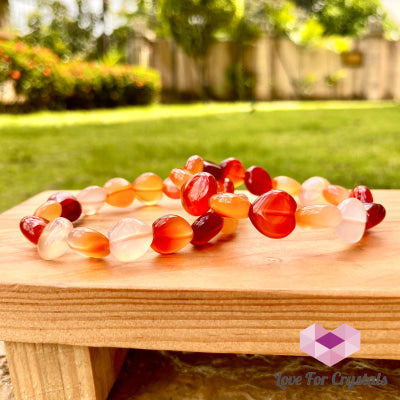 Carnelian Hearts Gemstone Energy Bracelet (10Mm)