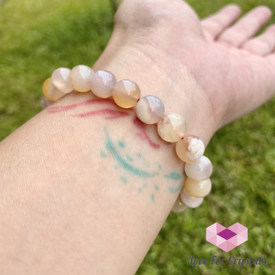 Cherry Blossom Flower Agate Bracelet (Madagascar)8Mm