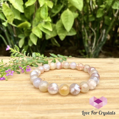Cherry Blossom Flower Agate Bracelet (Madagascar)8Mm