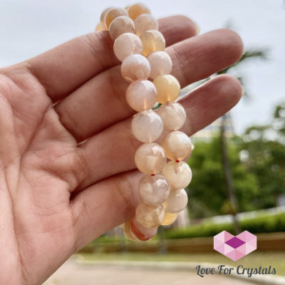 Cherry Blossom Flower Agate Bracelet (Madagascar)8Mm