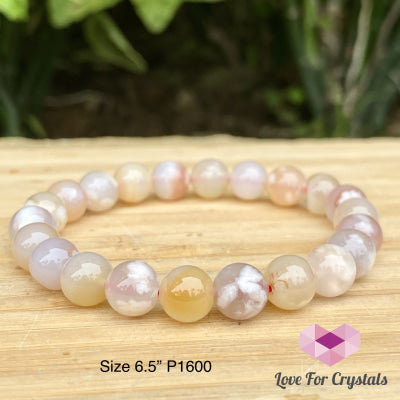Cherry Blossom Flower Agate Bracelet (Madagascar)8Mm