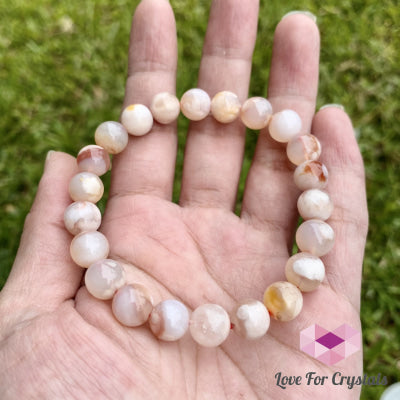 Cherry Blossom Flower Agate Bracelet (Madagascar)8Mm