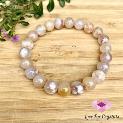 Cherry Blossom Flower Agate Bracelet (Madagascar)8Mm