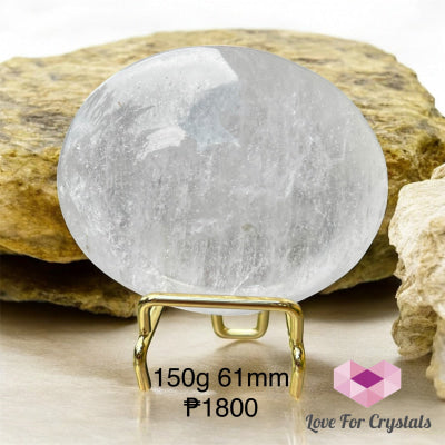 Clear Quartz Palmstone 150g 63mm Palmstone