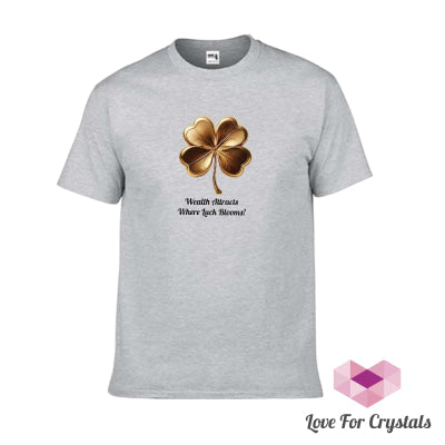 Clover Blessings (Shirts of Fortune) by Fort M Treasures Grey 2XL