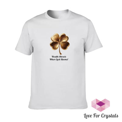 Clover Blessings (Shirts of Fortune) by Fort M Treasures White L