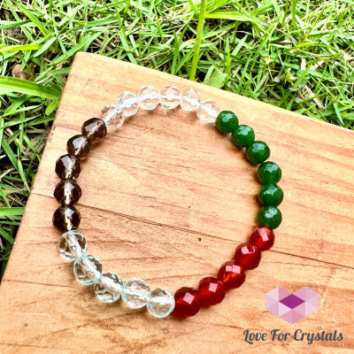 Feng Shui 5-Element Crystal Remedy Bracelet (6Mm)