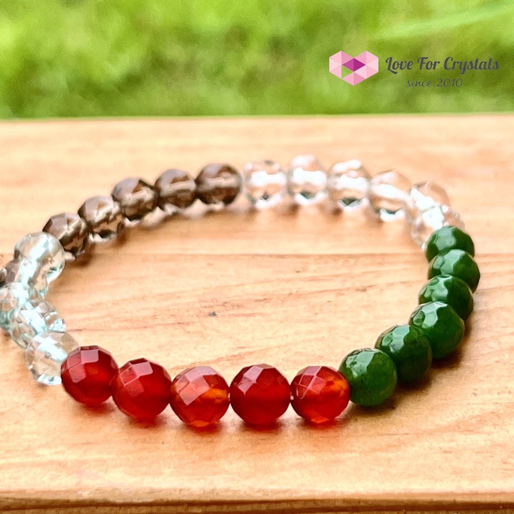 Feng Shui 5-Element Crystal Remedy Bracelet (6Mm)