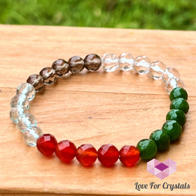 Feng Shui 5-Element Crystal Remedy Bracelet (6Mm) 7.0