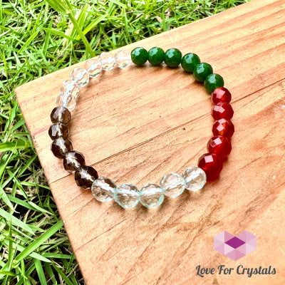 Feng Shui 5-Element Crystal Remedy Bracelet (6Mm) 7.5