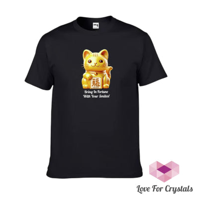 Fortune Cat (Shirts of Fortune) by Fort M Treasures Black 3XL