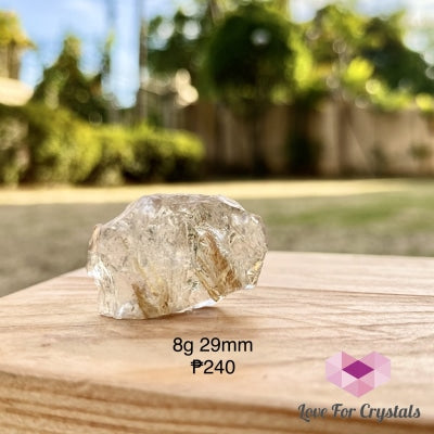 Golden Rutilated Quartz Raw (Brazil) 8G 29Mm