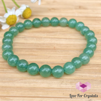 Green Aventurine Bracelet 6Mm Round (Brazil) 6.5
