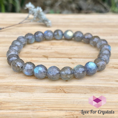 Labradorite Bracelet 8Mm Faceted (Madagascar) Aaa