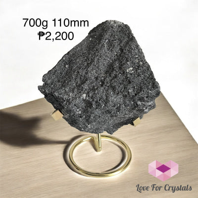 Lava Stone Large Raw with Stand 700g 110mm Raw Crystal