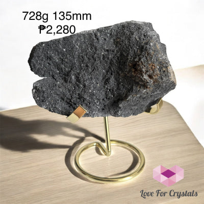 Lava Stone Large Raw with Stand 728g 135mm Raw Crystal