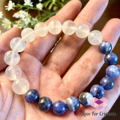 Libra Zodiac Remedy Bracelet (Blue Sodalite & Moonstone) 23 Sept-22 Oct 6.5 (Large)