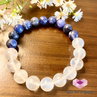 Libra Zodiac Remedy Bracelet (Blue Sodalite & Moonstone) 23 Sept-22 Oct 6 (Medium)