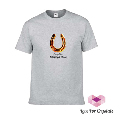 Lucky Horseshoe (Shirts of Fortune) by Fort M Treasures Grey 2XL