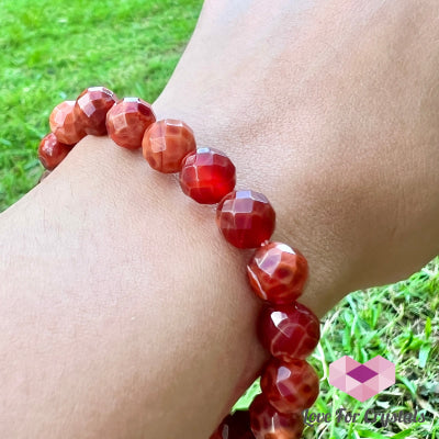 Mexican Fire Opal 8Mm Faceted Bracelet