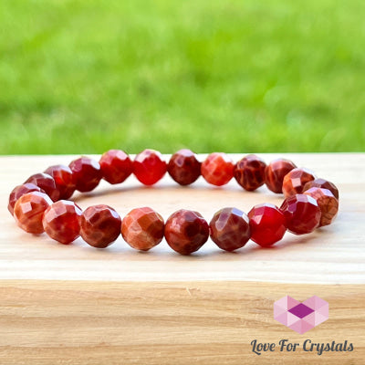Mexican Fire Opal 8Mm Faceted Bracelet 5.5