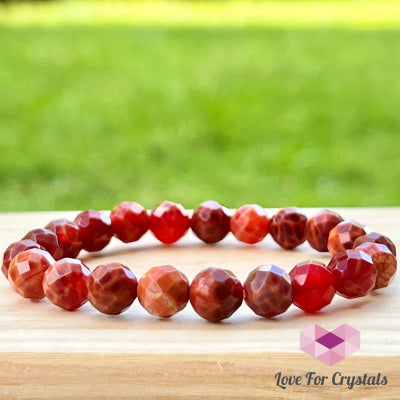 Mexican Fire Opal 8Mm Faceted Bracelet